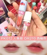 Hàn Quốc Etude House Wedding Angels Strawberry Lip Glaze OR210 Bưởi nhuộm Lip Gloss PK012 Nàng tiên cá - Son bóng / Liquid Rouge