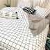 Bắc âu đơn giản bốn mảnh 1.8 m sọc quilt cover sheets ký túc xá sinh viên giường duy nhất ba mảnh thiết lập 1.2 Bộ đồ giường bốn mảnh
