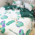 Mùa hè Châu Âu-phong cách tươi lá chuối cây xanh giường bốn mảnh ký túc xá sinh viên nam giới và phụ nữ linen quilt cover ba mảnh Bộ đồ giường bốn mảnh