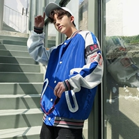 Mùa xuân áo khoác nam lỏng Hàn Quốc phiên bản của xu hướng hip hop cổng gió đẹp trai nhỏ tươi sinh viên văn học mát đồng phục bóng chày đường phố ao khoac nam
