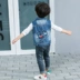 Chàng trai cao bồi vest 2018 mùa xuân và mùa thu mới bé áo mỏng phần 1-2-3 tuổi trẻ em vest Hàn Quốc phiên bản 5 thủy triều