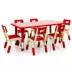 Baocheng Harvard sáu bàn trẻ em điều chỉnh bàn ghế gói mẫu giáo dài bàn nâng học viết bàn - Phòng trẻ em / Bàn ghế Phòng trẻ em / Bàn ghế
