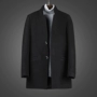 Áo len mùa đông mới cho nam dài phần phiên bản Hàn Quốc của cổ áo giản dị Slim đen đẹp trai xu hướng áo len áo gió nam