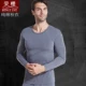 Quần lót nam Rongying Quần áo mùa thu Quần áo cotton Áo thun ấm cho người già Cotton mùa xuân và mùa thu mỏng Undershirt White - Áo ấm