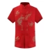 Trung niên và người đàn ông cũ của Tang phù hợp với ngắn tay mùa hè phong cách Trung Quốc thêu nút khóa ông nội ăn mặc quốc gia phong cách quần áo Trung Quốc cha ăn mặc