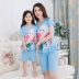 Bộ đồ ngủ cho trẻ em mùa hè mỏng phần cotton ngắn tay cho trẻ em phục vụ tại nhà - Trang phục dành cho cha mẹ và con