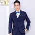 Playboy VIP phù hợp với nam thanh niên giản dị chuyên nghiệp ăn mặc nam Slim đẹp trai Hàn Quốc chú rể - Suit phù hợp áo khoác nam Suit phù hợp