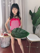 3-12 tuổi 2018 mẫu mùa hè cho bé gái xù lông sọc áo tắm một mảnh