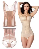 Siêu mỏng sáu ngực chia nhựa cơ thể hình thành cơ thể đồ lót eo eo quần eo mỏng corset corset phù hợp với áo dán ngực