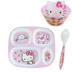 Hello Kitty Trẻ Em Bộ Dao Kéo Pha Chế Tấm Bé Bát Muỗng Tấm Bé Phim Hoạt Hình Trẻ Em Dễ Thương Ăn Bát Đồ ăn tối