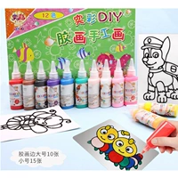 Детская клеевая картина, комплект, раскраска ручной работы, окрашенная пигментированная мазь, сумка, «сделай сам», подарок на день рождения