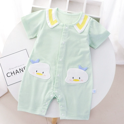 Детское летнее тонкое боди, рубиновая детская хлопковая тонкая летняя одежда для раннего возраста, короткий рукав, популярно в интернете