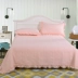 Rắn màu rửa bông giường bìa ba mảnh mùa hè mảnh duy nhất 1.5m1.8m giường điều hòa không khí là chần bông ren khăn trải giường Trải giường