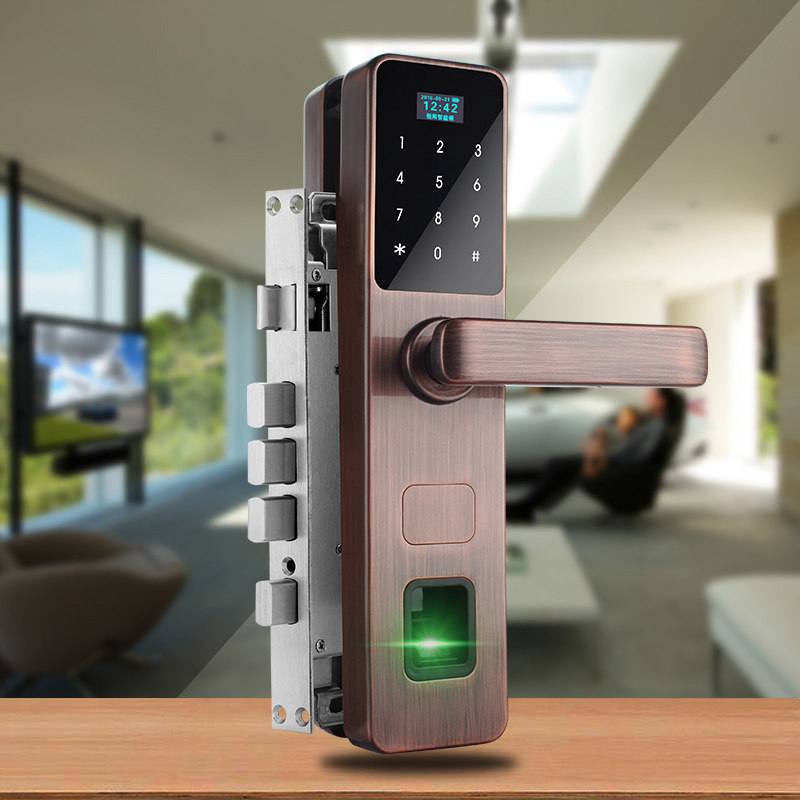 恒阳指纹锁密码锁智能刷卡后3款