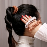 Резинка для волос из жемчуга, милый чехол, свежий аксессуар для волос, простой и элегантный дизайн, в корейском стиле, популярно в интернете, Южная Корея