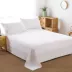 Khách sạn bộ đồ giường khách sạn bán buôn pedicure beauty giường cotton màu trắng tinh khiết sọc tấm ga trải giường giường trampoline vải Khăn trải giường