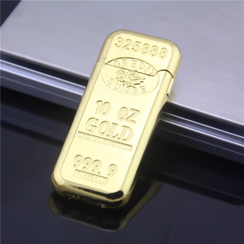 Металлический слиток из нержавеющей стали, мужская модная зажигалка