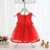 Váy mùa hè cho bé gái váy đỏ bé váy 01-2 tuổi - Váy