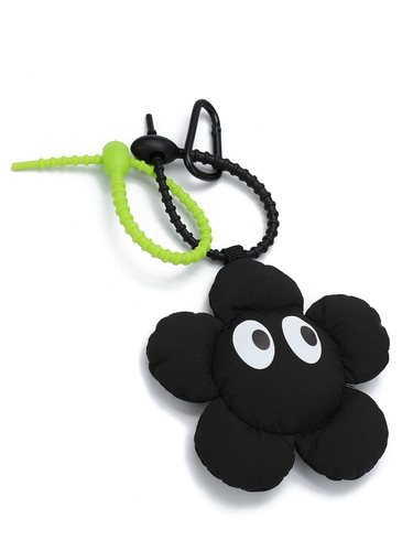 Черный брелок, милый аксессуар для сумки, небольшая дизайнерская подвеска, широкая цветовая палитра, в цветочек, подарок на день рождения