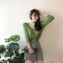 Flushing Han phong cách Chic tính khí V-Cổ vi-minh bạch mỏng đan cardigan nữ mùa hè màu rắn đơn giản mỏng kem chống nắng áo sơ mi áo kiểu nữ đẹp tuổi 35 Đan Cardigan