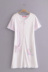 Trong nước mùa hè duy nhất cotton chống-cũ ngắn tay in ấn của phụ nữ dịch vụ nhà một mảnh nightdress SY1179 Đêm đầm