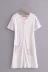 Trong nước mùa hè duy nhất cotton chống-cũ ngắn tay in ấn của phụ nữ dịch vụ nhà một mảnh nightdress SY1179