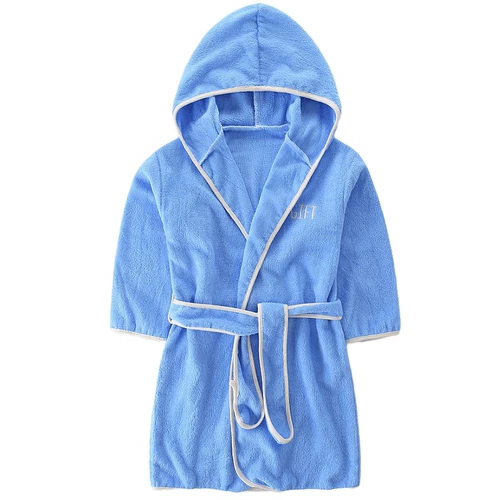 Детский быстросохнущий банный халат для мальчиков и девочек, хлопковое детское полотенце для плавания с капюшоном