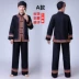 Trang phục mới Miao trang phục dân tộc thiểu số Quảng Tây Li quốc tịch Tujia Zhuang dài tay quần áo nam