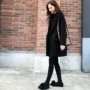Mùa đông 2017 mới của phụ nữ Hàn Quốc giảm béo áo len dài áo khoác len lớn màu đen - Áo Hàn Quốc áo măng to hàn quốc