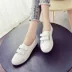 2018 mùa xuân và mùa thu phụ nữ mới của giày Hàn Quốc phiên bản của Velcro thấp để giúp nhỏ màu trắng giày phẳng sinh viên hoang dã giày thủy triều giày thường