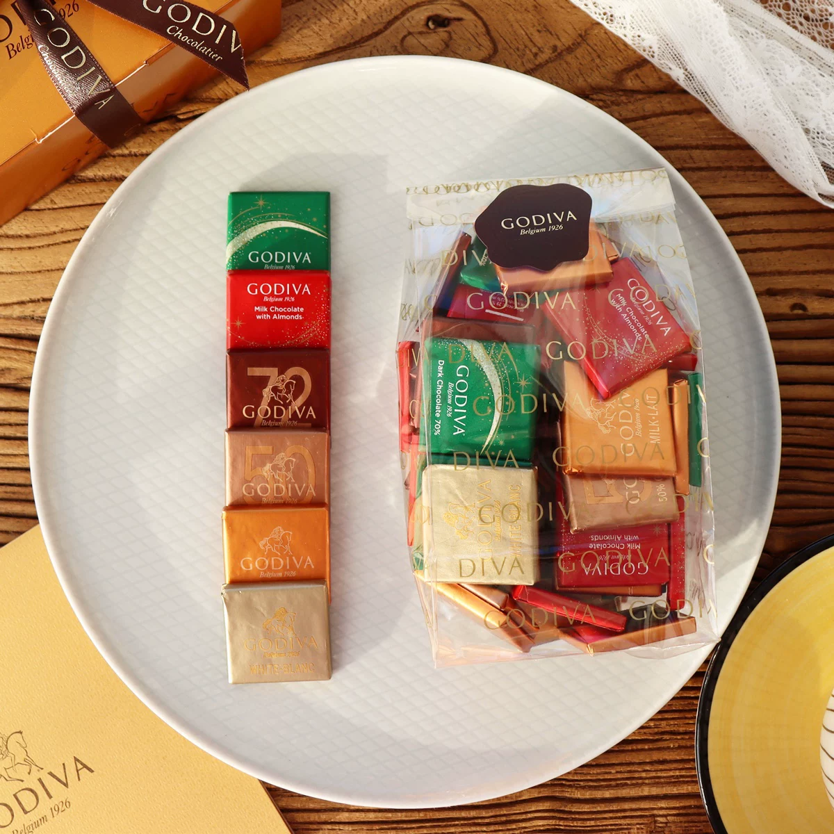 Шоколад темный GODIVA 50 шт чипсы из молочного шоколада свадебные конфеты выпечка импортировано из Бельгии с бесплатной доставкой