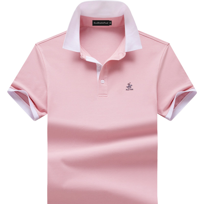 Summer high-end men's POLO shirt, men's T-shirt, short-sleeved pure cotton youth loose lapel T-shirt, half-sleeved top Item Picture