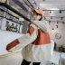 Quần áo cotton nữ 2019 thu đông mới phiên bản Hàn Quốc của áo khoác cotton mềm mại, áo khoác cotton ấm áp trùm đầu áo khoác dày dụng cụ áo khoác nữ - Bông áo khoác kaki lót lông nữ dáng dài Bông