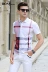 BOSS EYED mùa hè nam tay áo ngắn POLO cotton ve áo mỏng phần thời trang tên lớn áo thun nam nửa tay - Polo