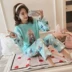 Có thể mặc bên ngoài mùa thu và mùa đông đồ ngủ nhung san hô phụ nữ mùa đông dày ấm Hàn Quốc ngọt ngào và đáng yêu bộ flannel dịch vụ nhà Bên ngoài ăn mặc