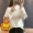 Cộng với áo nhung dày 2018 mới mùa thu đông của phụ nữ áo len nữ ngắn đầu lỏng lẻo phiên bản Hàn Quốc của áo sơ mi chạm đáy hoang dã áo len nữ hàng hiệu