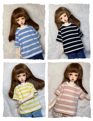 taobao agent [Melon seeds and balls] BJD baby clothing homemade four or six points T -shirts short sleeves daily loose casual men and women multi -color 6