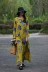 [蝉 羽] Suxin tự chế phong cách dân gian ăn mặc nữ mùa thu retro khóa dài tay áo lỏng lẻo in váy Váy dài