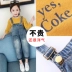 Cô gái bib 2019 hè mới trẻ em lớn quần jeans sling quần trẻ em Quần phiên bản Hàn Quốc của quần cắt - Quần jean