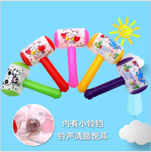 Мультяшная игрушка, молоток, маленький надувной колокольчик с колокольчиком