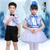 Ngày của trẻ em Màu Xanh và Trắng Sứ Điệp Khúc Quần Áo Cậu Bé Máy Chủ Thơ Đọc Trang Phục Khiêu Vũ Trẻ Em Trang Phục Biểu Diễn thời trang trẻ em hàn quốc Trang phục