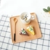 Nhật bản Elm Khay Gỗ Khay Gỗ Cà Phê Bánh Mì Khay Hình Chữ Nhật Tấm Tròn Mới Của Trung Quốc Khay Trà đĩa gỗ trang trí Tấm