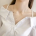 2018 mùa thu của phụ nữ Hàn Quốc phiên bản mới của từ vai chic dài tay áo sơ mi dây đeo áo sơ mi trắng nữ áo sơ mi lỏng lẻo