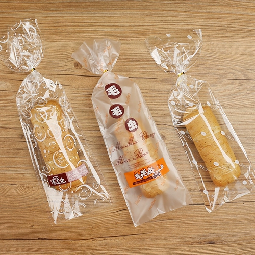 Теперь запеченные длинные упаковочные сумки для хлеба.