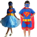 Trẻ em người lớn nam giới và phụ nữ mô hình Superman handmade hiệu suất môi trường trang phục cha mẹ và con trình diễn thời trang quần áo không dệt vải cửa hàng trang phục hóa trang trẻ em Trang phục