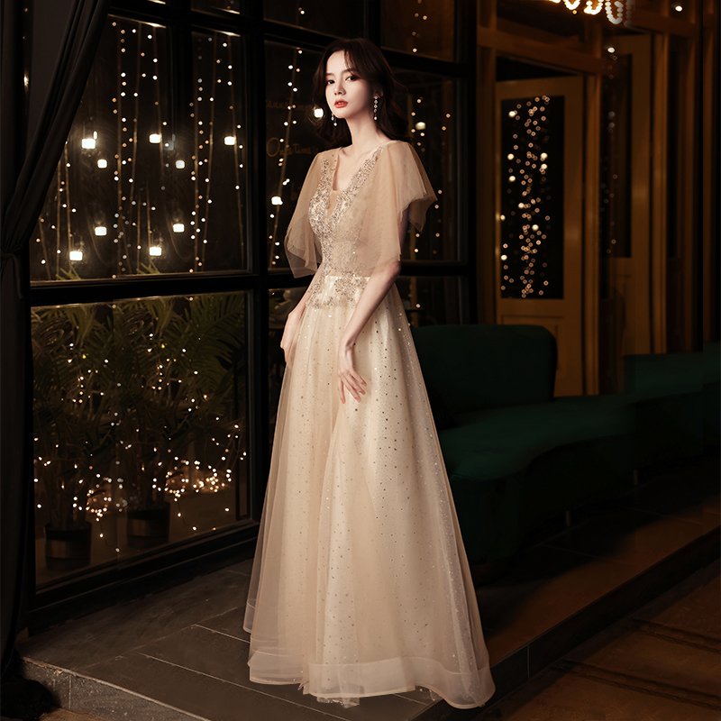 Golden long evening dress, fitted, 2021 collection, Birthday gift Golden long evening dress, fitted, 2021 collection, Birthday gift