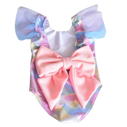 Брендовый детский купальник, костюм с бантиком