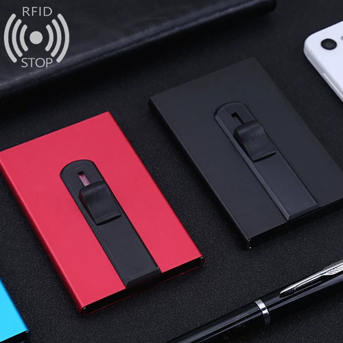Антимагнитный вместительный и большой металлический ультратонкий переносной картхолдер, анти-кража