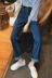 Mùa thu 2018 phiên bản mới của Hàn Quốc với kiểu dáng eo cao buông lơi cao cổ mỏng manh mang dáng dấp của nữ sinh Hồng y Quần jean