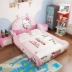 Cô gái công chúa giường vải giường Continental màu hồng cô gái phim hoạt hình đa chức năng khâu giường da cho trẻ em 1,5 m giường - Giường giường nhựa Giường